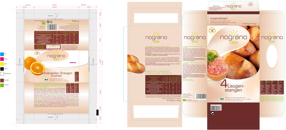 Nograno-Brote Packungen
