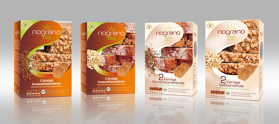 Nograno-Brote Packungen