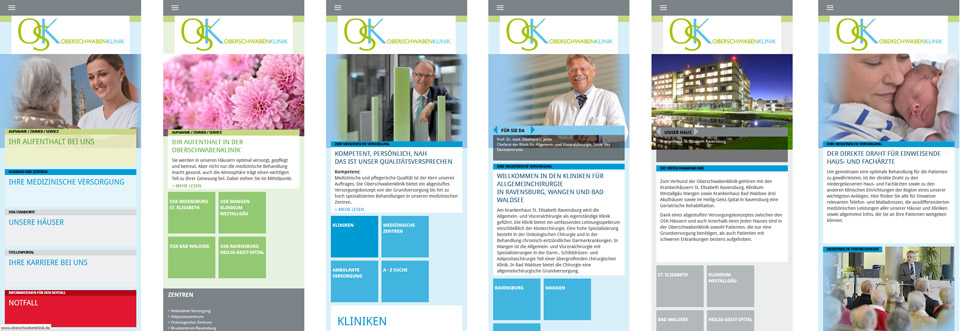 Oberschwabenklinik Website
