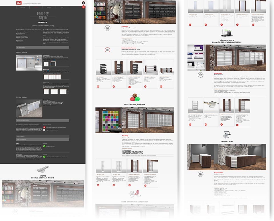 Prym Retail Ladenbau Website