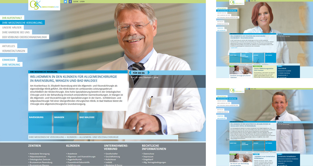 Oberschwabenklinik Website
